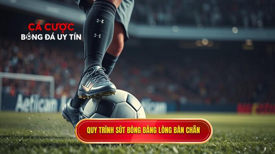 quy trình thực hiện kỹ thuật sút bóng bằng lòng bàn chân phải